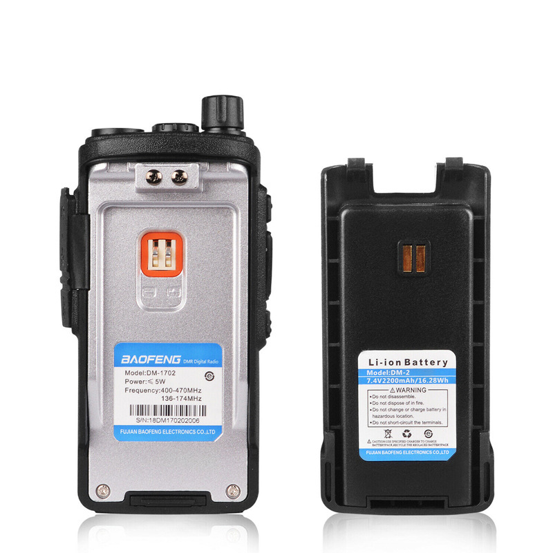 Baofeng DM-1702 DMR Digital Interphone UV Double Band Dual Time Slot Baofeng FM Handheld Transceiver GPS Recording Power