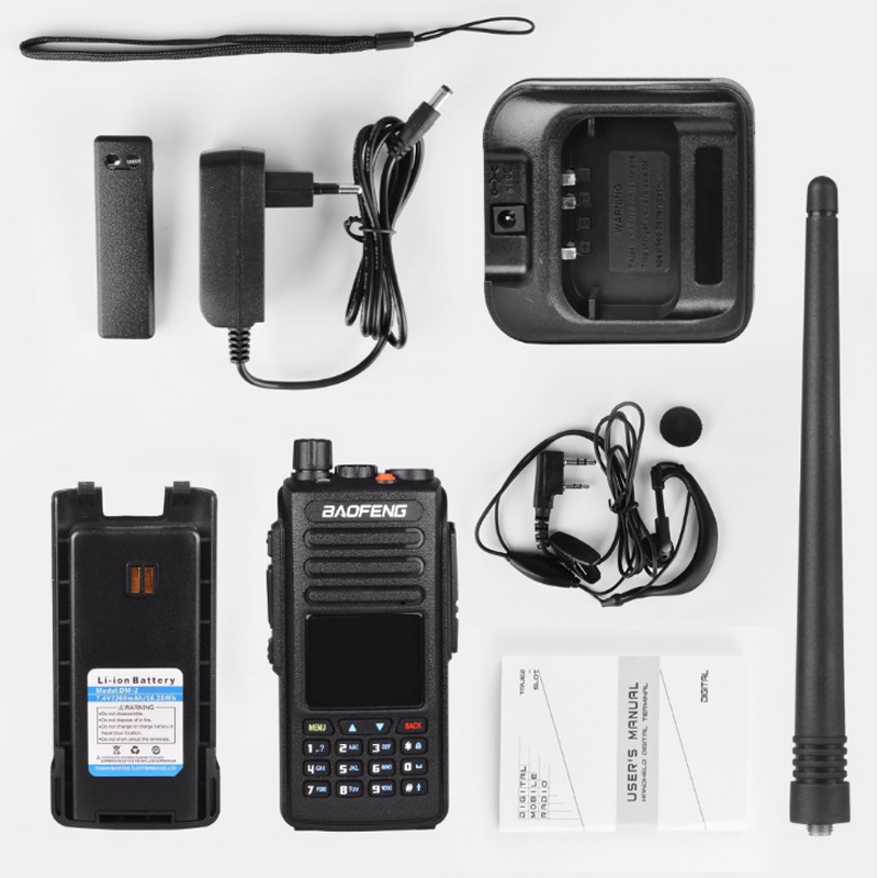 Baofeng DM-1702 DMR Digital Interphone UV Double Band Dual Time Slot Baofeng FM Handheld Transceiver GPS Recording Power