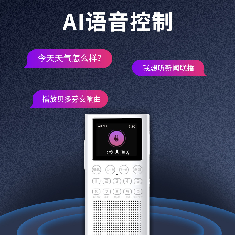 4G Network Radio Built-in Himalayan Content Portable Mini Portable Speaker Listening Interphone