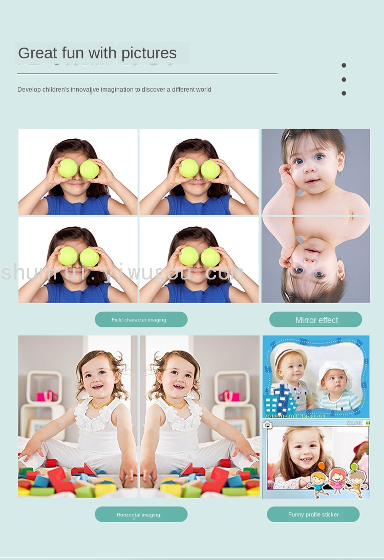 X3 Children's Camera Interphone Cartoon Children's Digital Camera Dialogue Cartoon Mini Camera