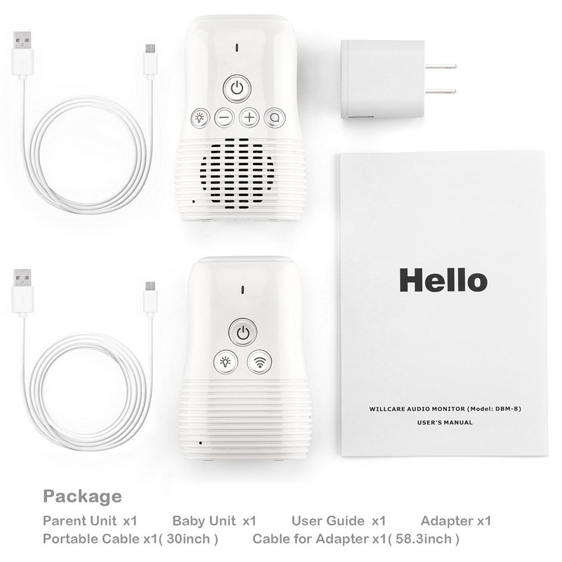 Cross-Border Hot Selling Baby Monitor Monitor Interphone Two-Way Intercom Small Night Lamp Smart Power Saving