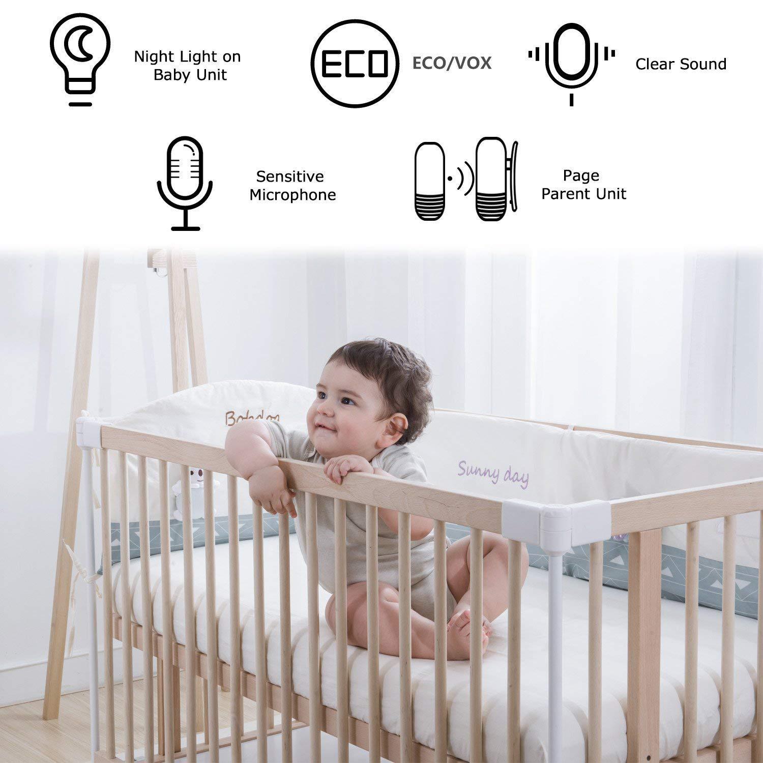 Cross-Border Hot Selling Baby Monitor Monitor Interphone Two-Way Intercom Small Night Lamp Smart Power Saving