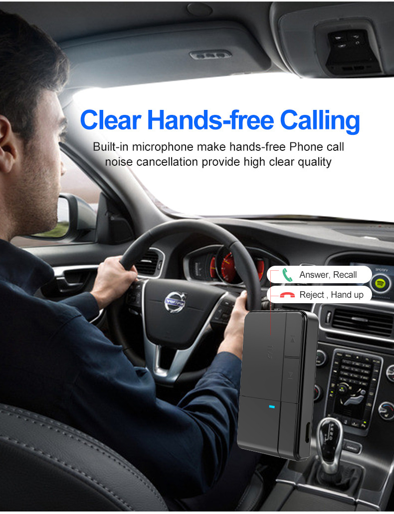 Foreign Trade New on Board Bluetooth Receiver Car Wireless 5.0 Bluetooth Receiver Headset Audio Receiver Bluetooth
