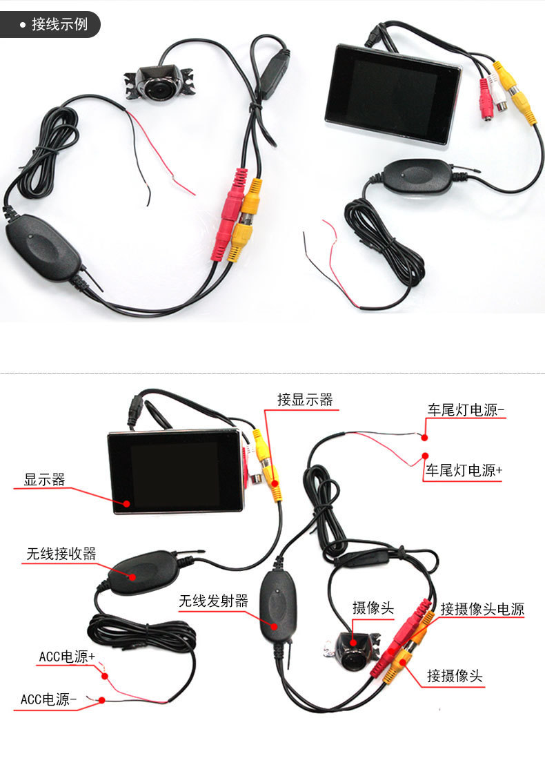 Automobile Reversing Camera Wireless Car Wireless Receiver and Transmitter 2.4G Wireless Transceiver Wireless Reversing