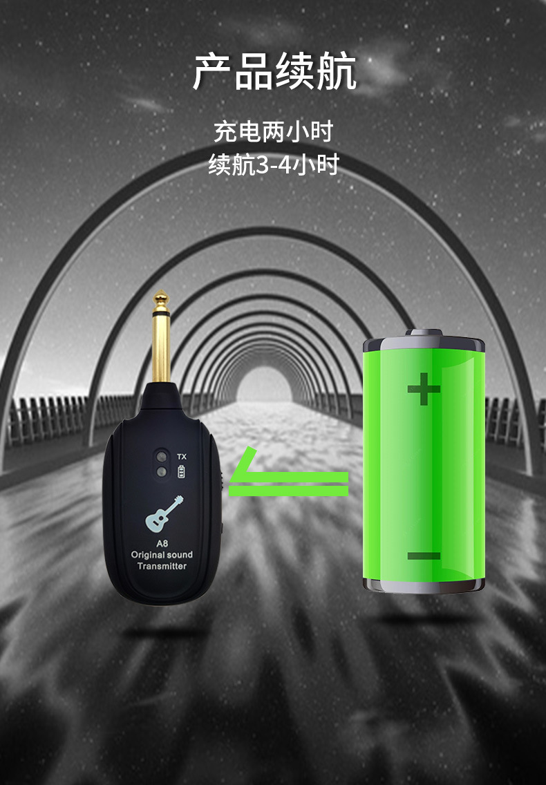 Wireless Transmission System Electric Guitar Wireless Vibration Pickup Wireless Transceiver Guitar Wireless Receiver
