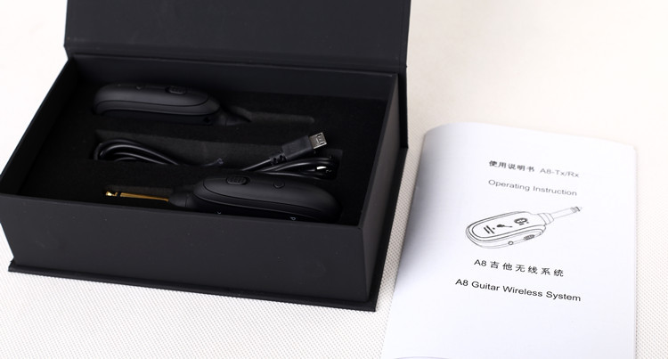 Wireless Transmission System Electric Guitar Wireless Vibration Pickup Wireless Transceiver A8 Guitar Wireless Receiver