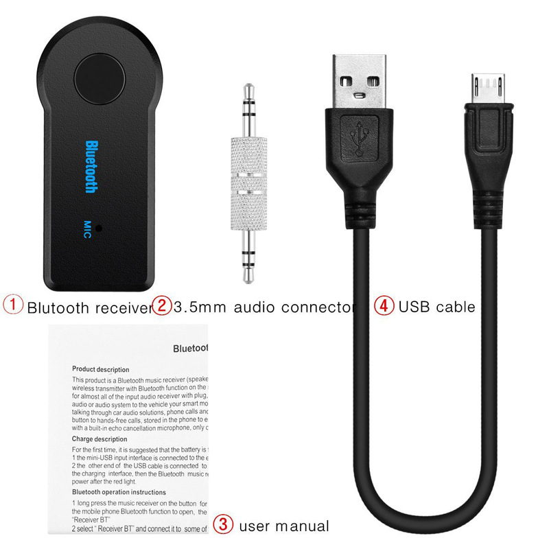 3.5mm Car Wireless Audio Bluetooth Receiver Aux Interface Bluetooth Adapter Music Stereo 3.5mm Car Wireless Audio Bluetooth Receiver Aux Interface Bluetooth Adapter Music Stereo