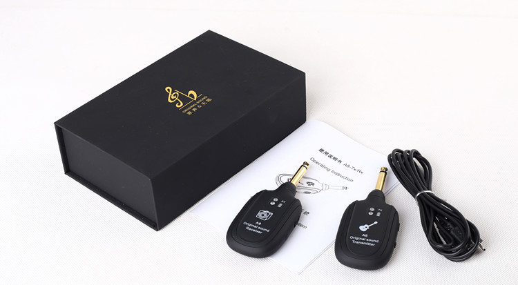 Wireless Transmission System Electric Guitar Wireless Vibration Pickup Wireless Transceiver A8 Guitar Wireless Receiver