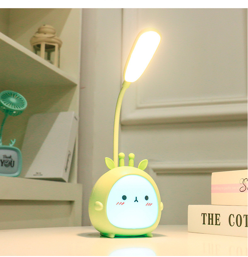 2020 New Cute Cartoon Animal Table Lamp Dormitory Bedside Learning Reading Led Third Gear Dimmable Table Lamp