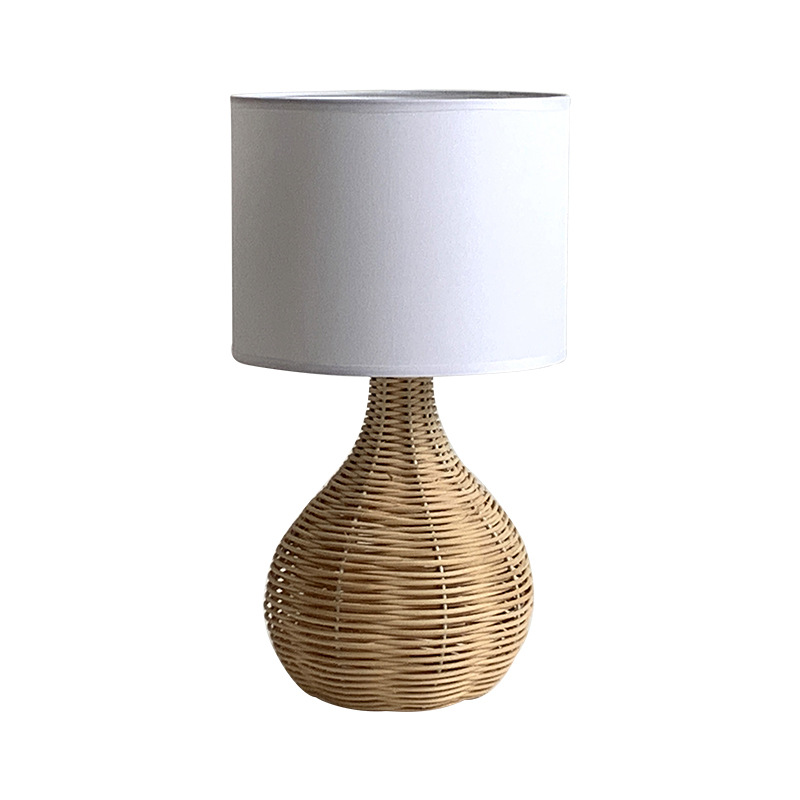 Customized LED Table Lamp Nordic Bedroom Bedside Lamp Hotel Office Reading Lamp White Cloth Cover Bedside Table Lamp
