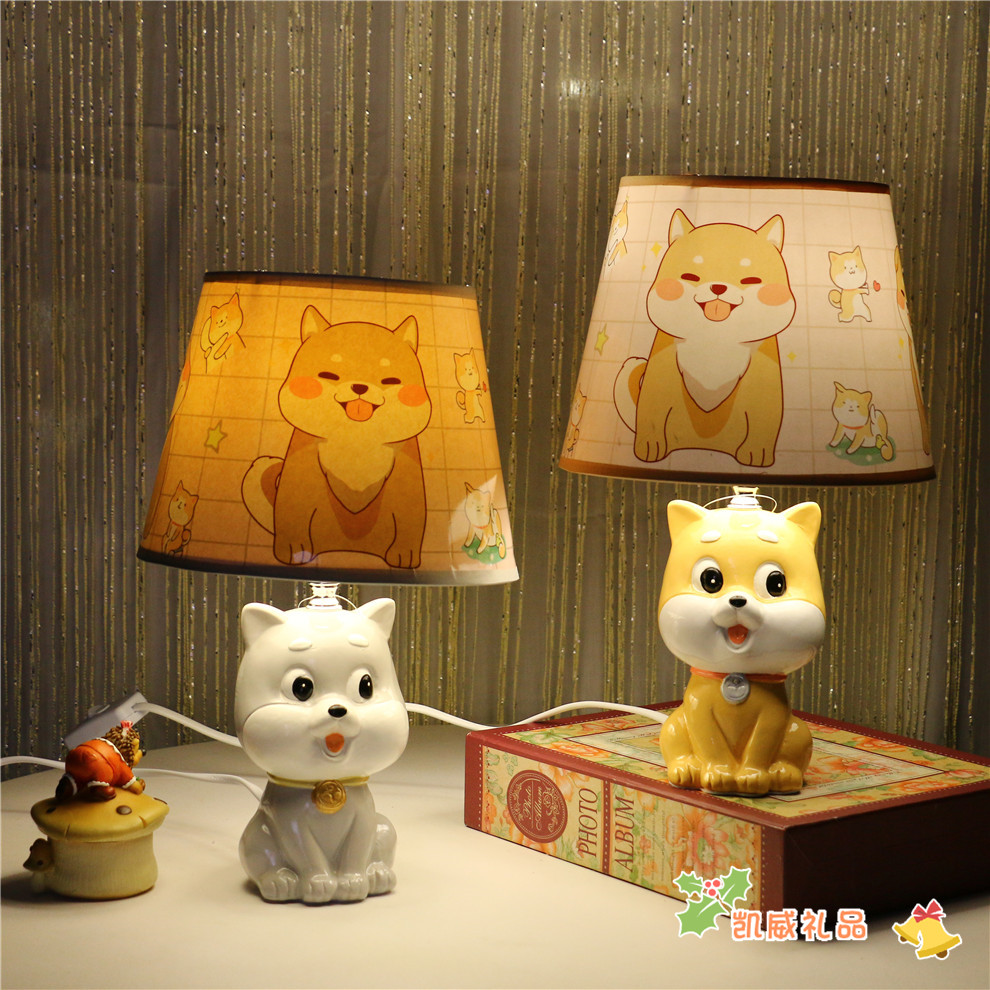 Home Retro Bedside Lamp Cartoon Puppy Table Lamp Bedroom Bedside Decoration Table Lamp Children&#039;s Room Table Lamp