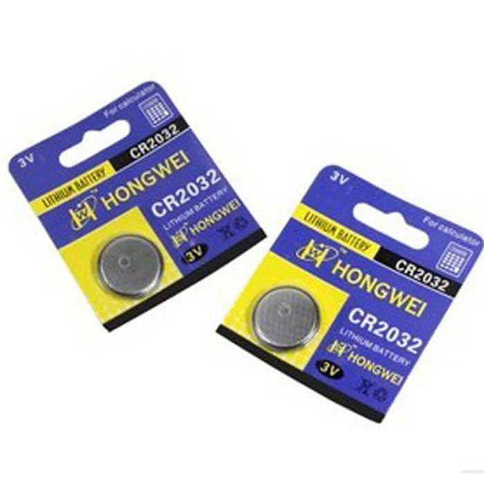 CR2032 coin cell lithium cell button battery
