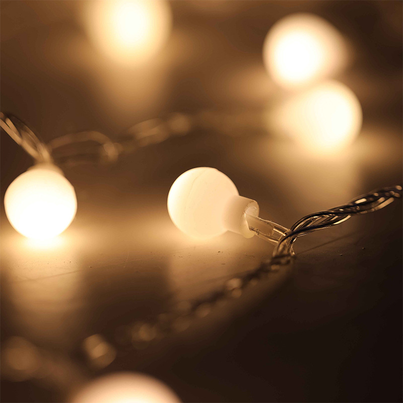 Hot style amazon trade led light string large round bulb string battery lights Christmas decoration room