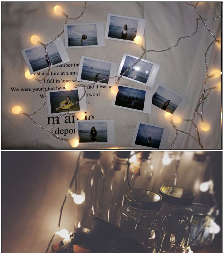 Hot style amazon trade led light string large round bulb string battery lights Christmas decoration room