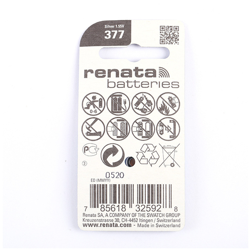 Renata Renata Battery SR626SW/4 1.55V 377 Silver Oxide Button Electronic Wholesale