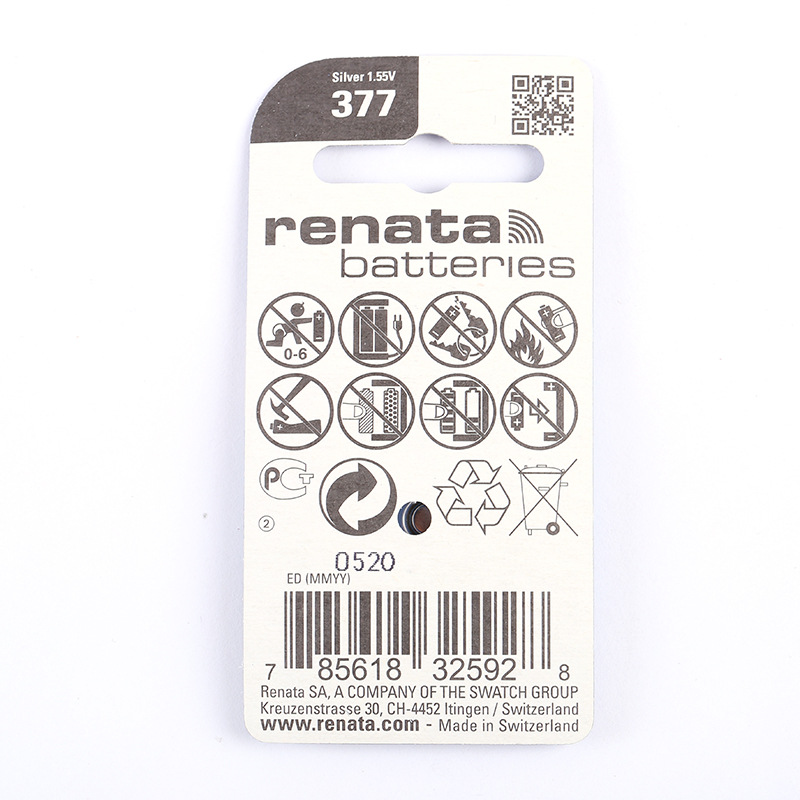 Renata Renata Battery SR626SW/4 1.55V 377 Silver Oxide Button Electronic Wholesale