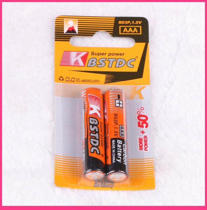 BSTDC No. 7 Carbon Battery AAA Two Hanging Card Battery BSTDC No. 7 Carbon Battery AAA Two Hanging Card Battery