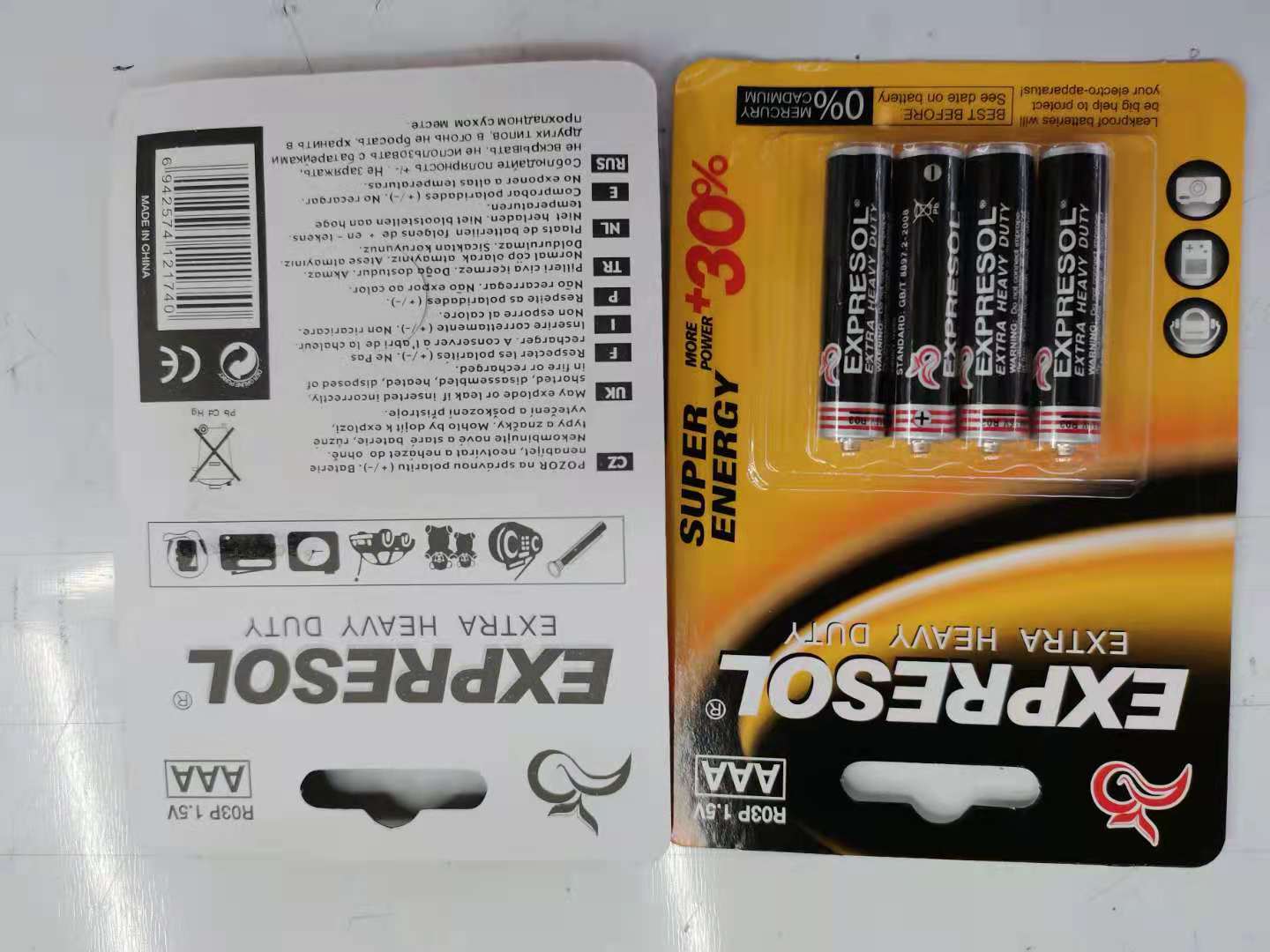 Fox Expressol7 Battery EU Standard Factory Direct Lr03aaa Battery Battery Carbon