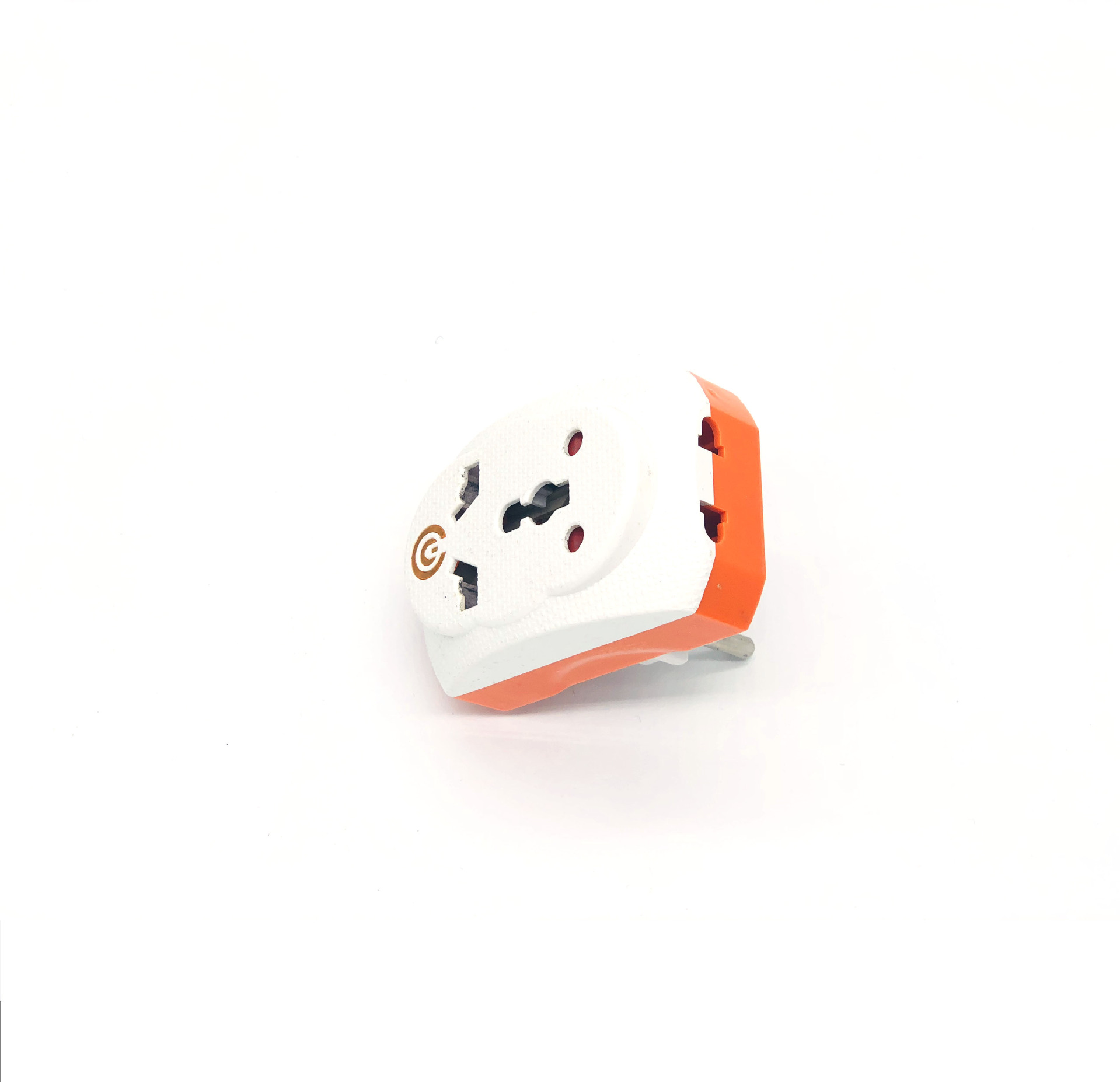 Manufacturer direct 586 European plug with brass pin plugged in round plastic case with indicator light Manufacturer direct 586 European plug with brass pin plugged in round plastic case with indicator light
