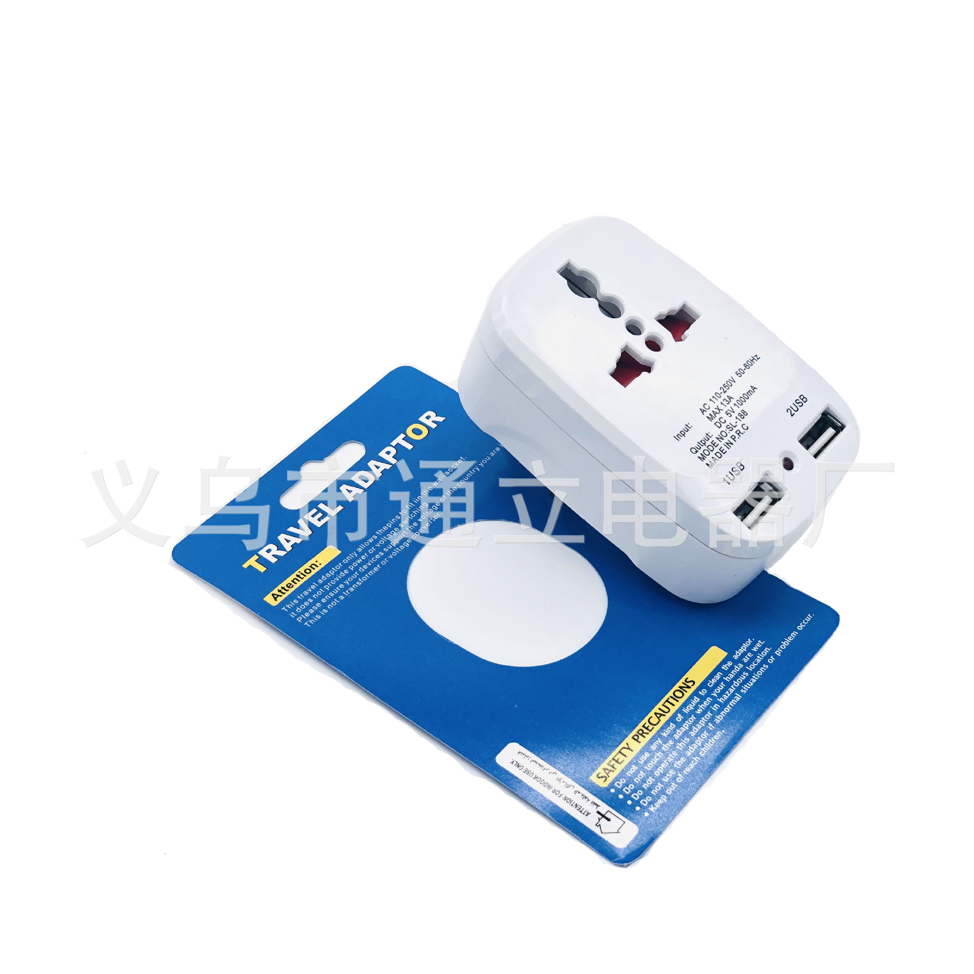 British European multi - function adapter with USB port plug with indicator light adapter adapter