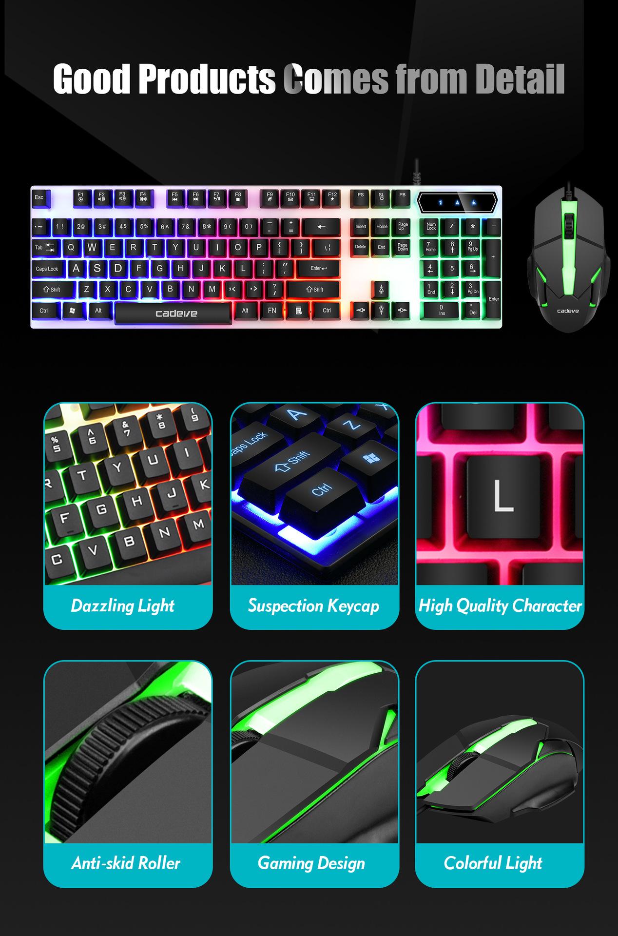 Brand 9122 Gaming Keyboard Backlit Keyboard Mouse Wired Keyboard and Mouse Set Luminous Cross-Border Foreign Trade Brand 9122 Gaming Keyboard Backlit Keyboard Mouse Wired Keyboard and Mouse Set Luminous Cross-Border Foreign Trade