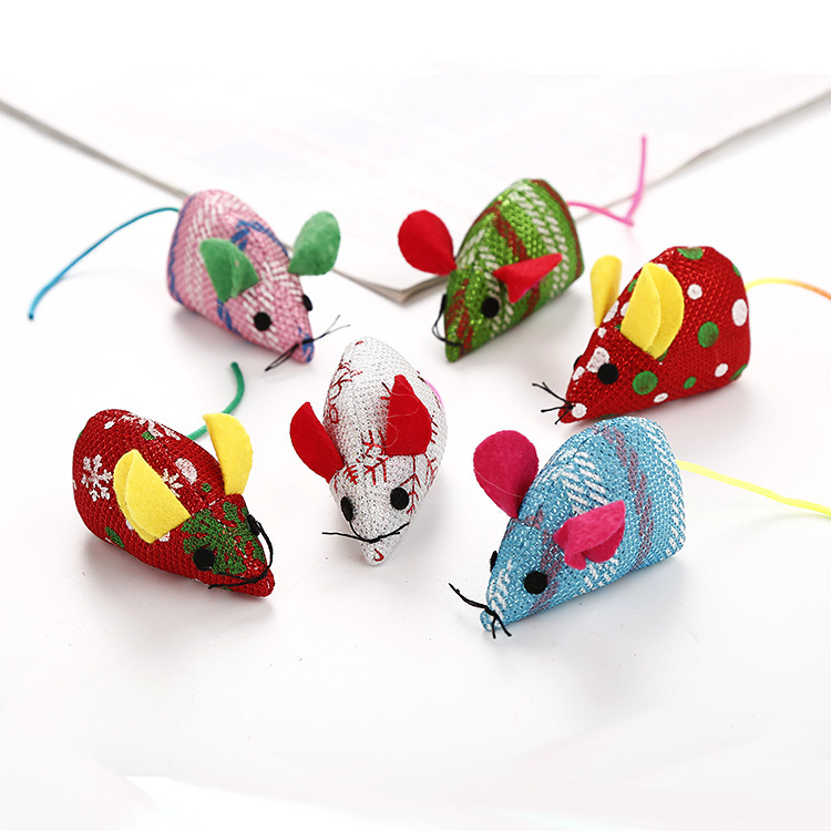 Large PET cat toy Christmas Series mouse model multi-color Random Factory Wholesale Spot cross-border hot sales