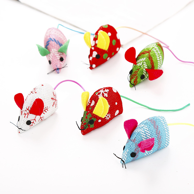 Large PET cat toy Christmas Series mouse model multi-color Random Factory Wholesale Spot cross-border hot sales