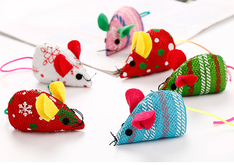 Large PET cat toy Christmas Series mouse model multi-color Random Factory Wholesale Spot cross-border hot sales
