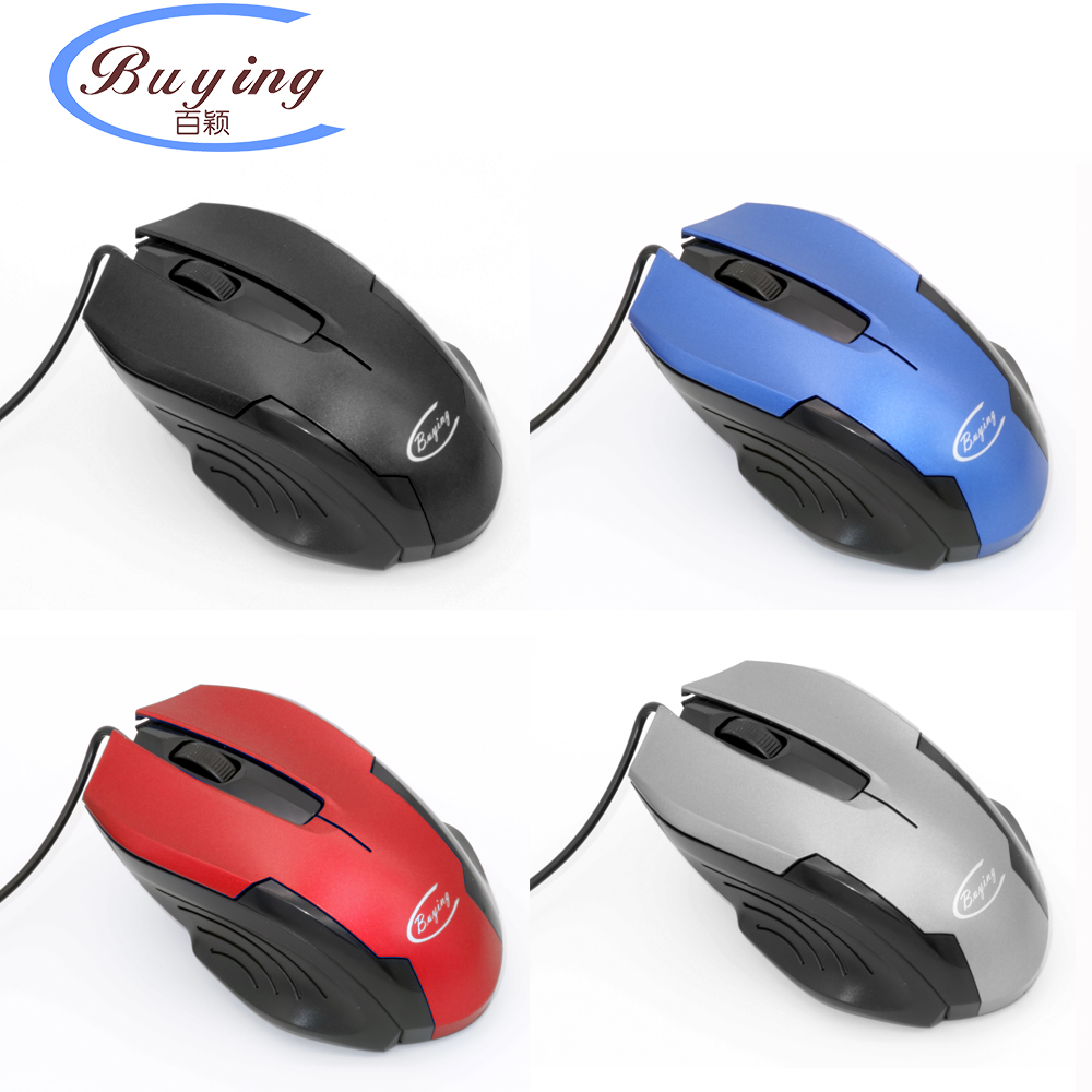 Mouse Cross-Border Hot Selling Baiying Computer Mouse USB Wired Mouse Home Office Photoelectric Mouse Spot Wholesale