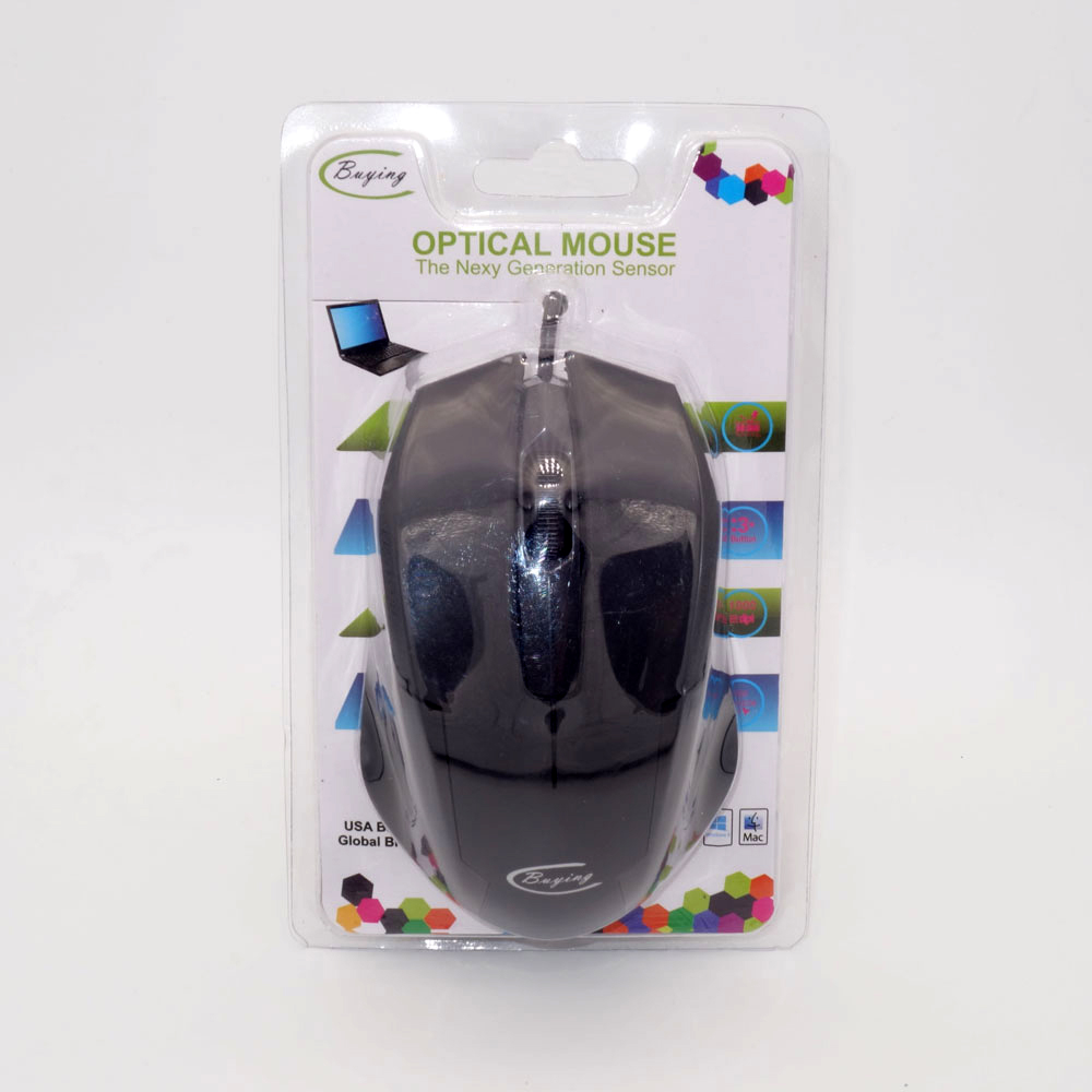 Mouse Cross-Border Hot Selling Baiying Computer Mouse USB Wired Mouse Home Office Photoelectric Mouse Spot Wholesale