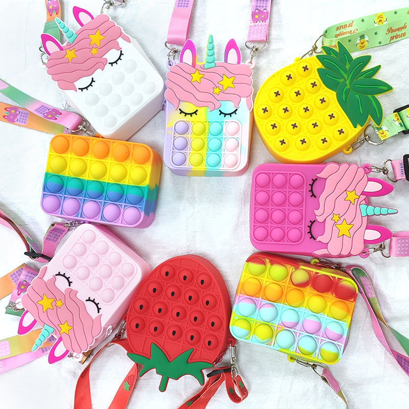 Cross-Border Hot Mouse Killer Pioneer Cute Girl Small Handbags Silicone Portable Coin Purse Decompression Toy