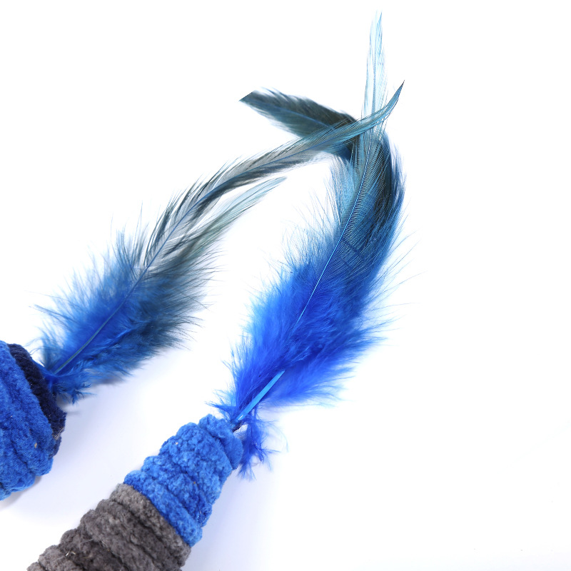 Cat toy blue Feather Stuffed toy mouse ball pie