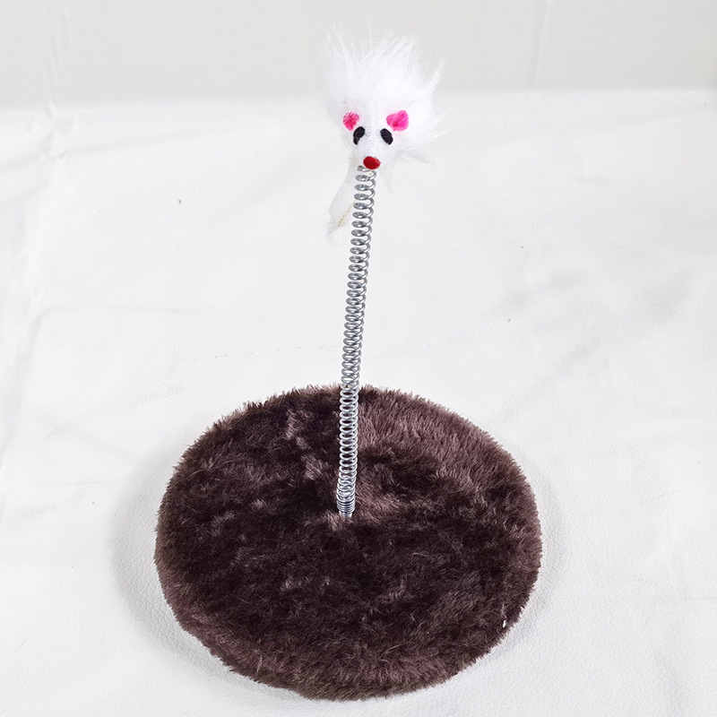 New round Amusement Plate Pet Supplies Cat Educational Toy Spring Plush Mouse Factory Wholesale Cross-Border New round Amusement Plate Pet Supplies Cat Educational Toy Spring Plush Mouse Factory Wholesale Cross-Border