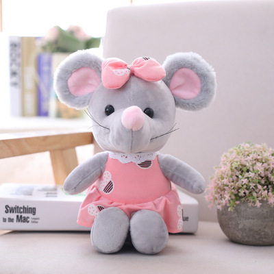 Factory direct sales of creative cartoon plush toys mouse dolls boutique capture machine wedding dolls cute mice