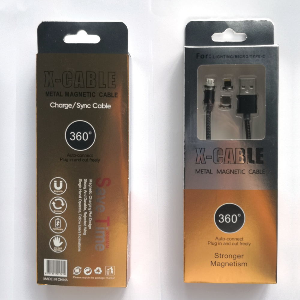 Magnetic Sucker Data Cable Android Micro USB Three-in-One Charge Cable for Apple Type C Manufacturer