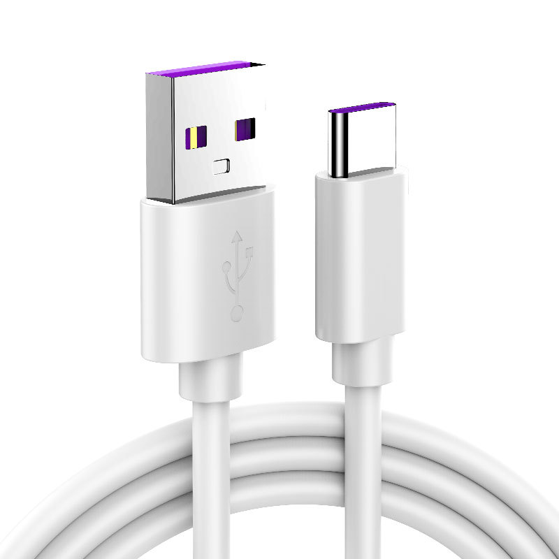 5A Data Cable Super Fast Charge Wire Type C for Huawei Apple Android Phone USB Flash Charging Cable PVC