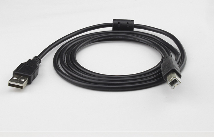 USB Cable Manufacturer USB Printer Cable 15 M AB Pure Copper Printer Cable Black Square Port Data Cable 20USB Cable