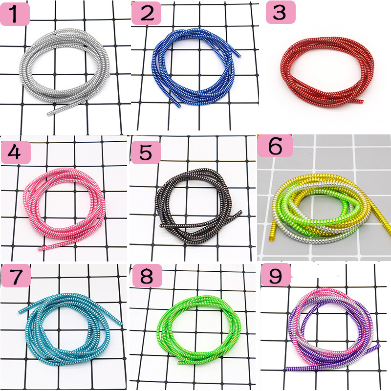 s 14 M Electroplating Data Cable Protection Rope Protection Line USB Cable Protection Sleeve Winding Spring Rope