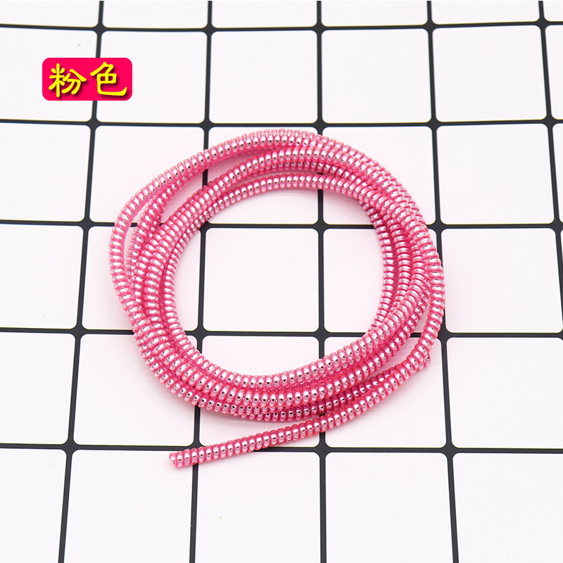 s 14 M Electroplating Data Cable Protection Rope Protection Line USB Cable Protection Sleeve Winding Spring Rope