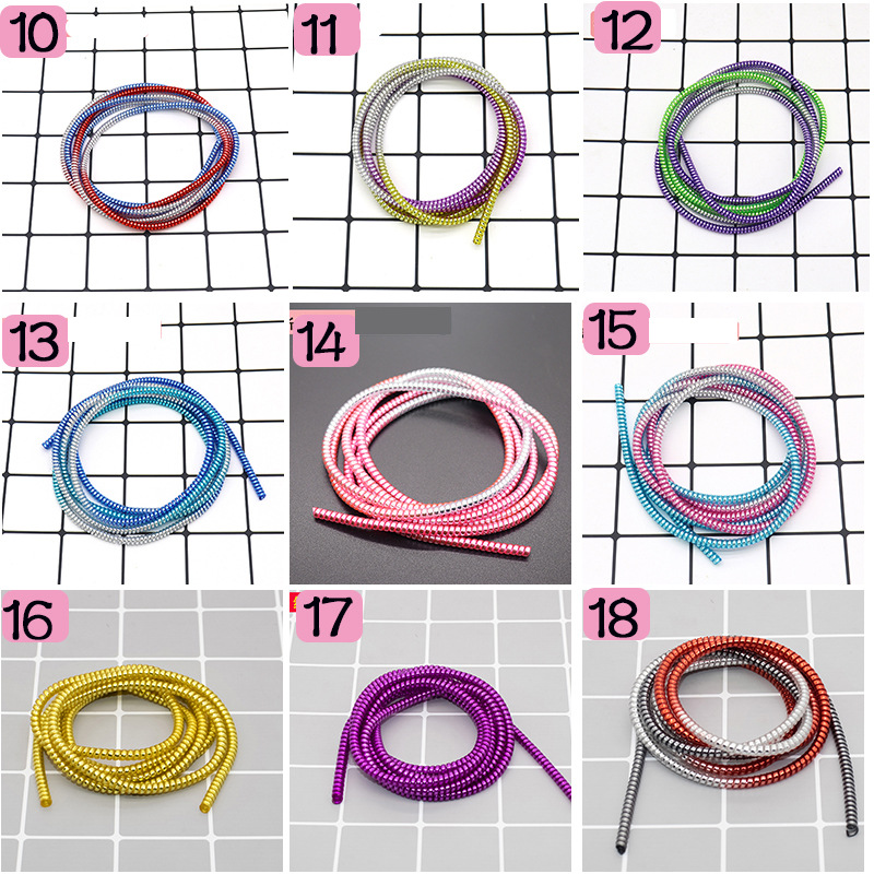 s 14 M Electroplating Data Cable Protection Rope Protection Line USB Cable Protection Sleeve Winding Spring Rope