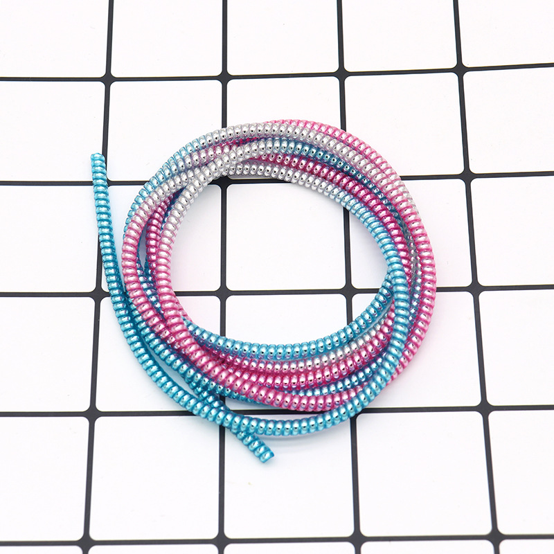 s 14 M Electroplating Data Cable Protection Rope Protection Line USB Cable Protection Sleeve Winding Spring Rope