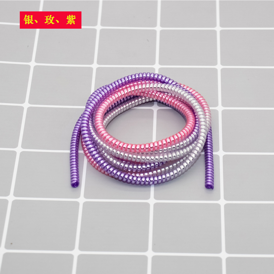 s 14 M Electroplating Data Cable Protection Rope Protection Line USB Cable Protection Sleeve Winding Spring Rope