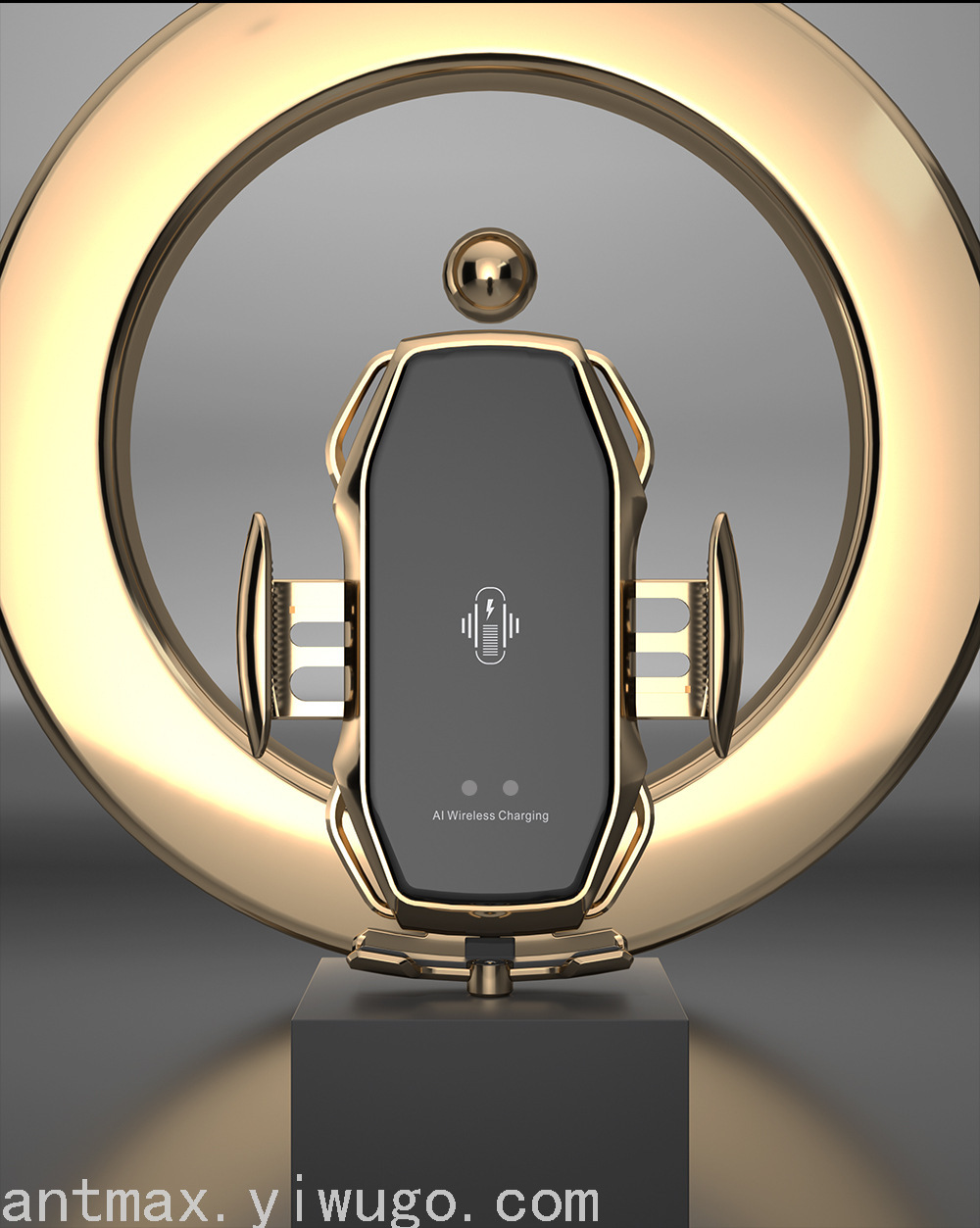 Universal on-Board Bracket Wireless Charger with Magnetic Suction Charging Plug Support All Mobile Phone Models