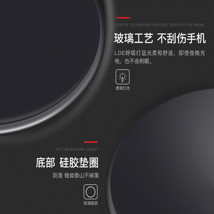 Xiaomi samsung huawei wireless charger apple general metal wireless quick charge aluminum body is ultra-thin