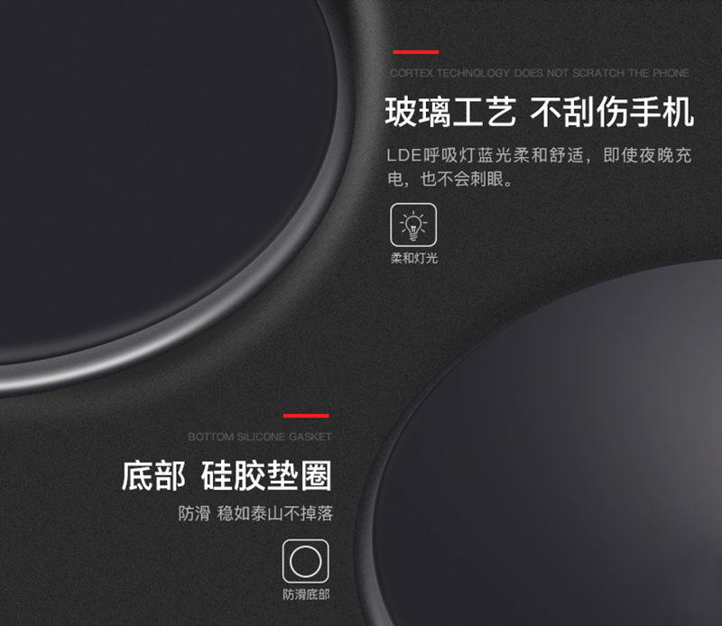 Xiaomi samsung huawei wireless charger apple general metal wireless quick charge aluminum body is ultra-thin