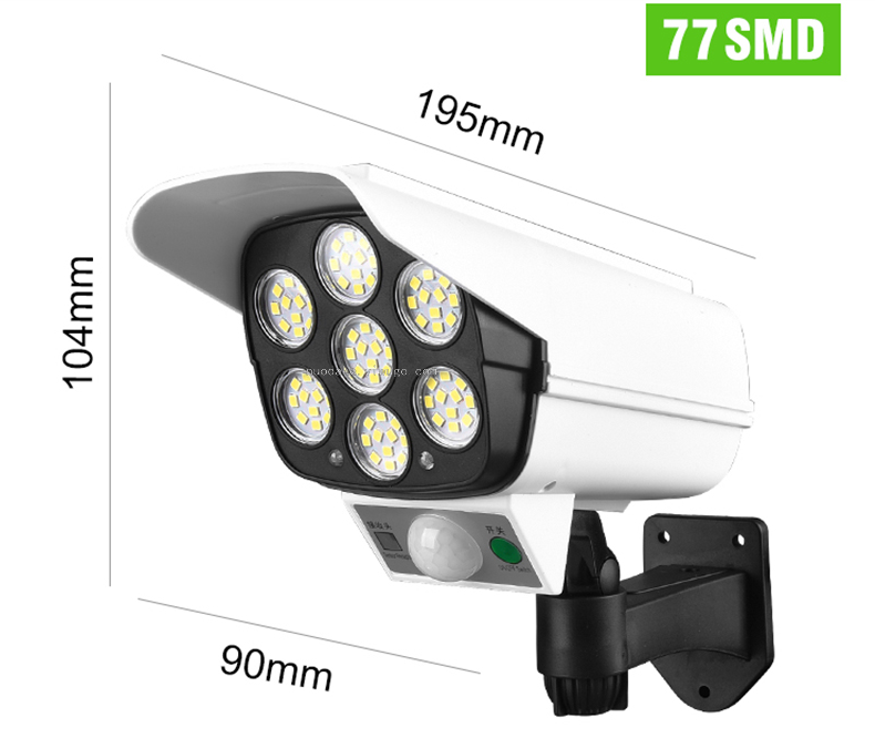 Remote Control Solar Simulation Monitoring  Human Body Induction Small Street Light Courtyard Solar Fake Monitor Lamp