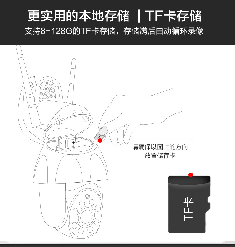 Wireless Ball Machine Camera Outdoor Intelligent Monitor Two-Way Intercom PTZ Control Infrared Day and Night Dual-Mode
