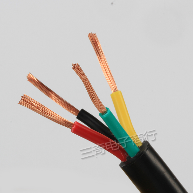RVV-4*0.3-1.0square Soft Sheathed Cable Control Power Line Monitor Cord Copper Electronic Wire Conductor pvc