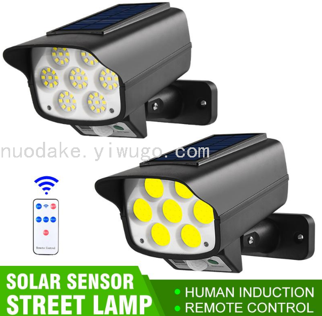 Solar Simulation Monitor Lamp Solar Garden Lamp with Remote Control Solar Human Body Induction Wall Lamp