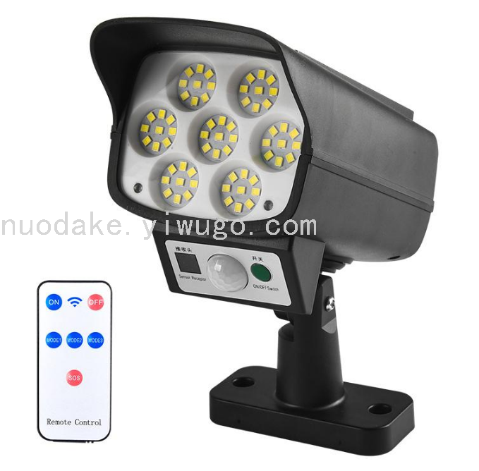Solar Simulation Monitor Lamp Solar Garden Lamp with Remote Control Solar Human Body Induction Wall Lamp